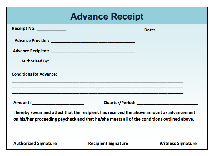 Acknowledgement Receipt Template Microsoft Office Printable Receipt Template