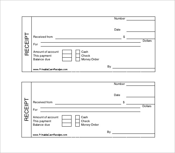 Receipt Book Template Word Printable Receipt Template Cash Receipt 