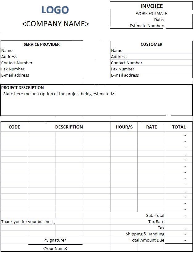 Receipt Template For Services Rendered Printable Receipt Template