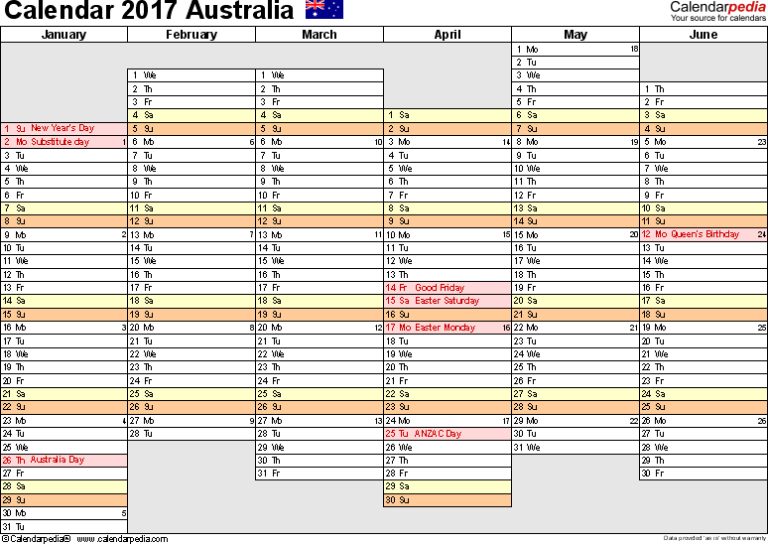 2017 Year Planner Excel – printable receipt template