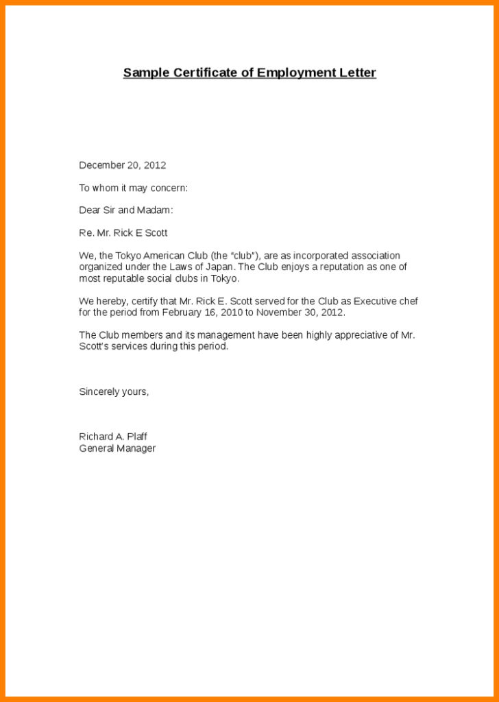 Employment Verification Letter To Whom It May Concern – printable ...