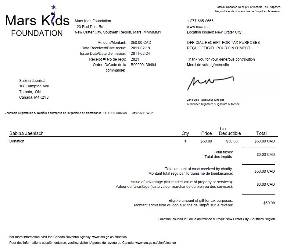 Receipt Template Canada Printable Receipt Template