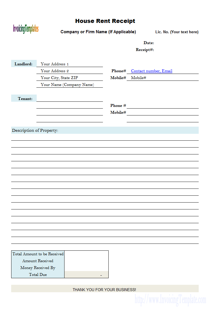 Receipt Template Pages Printable Receipt Template