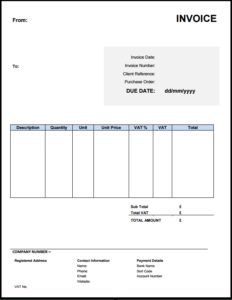 Vat Receipt Template – printable receipt template